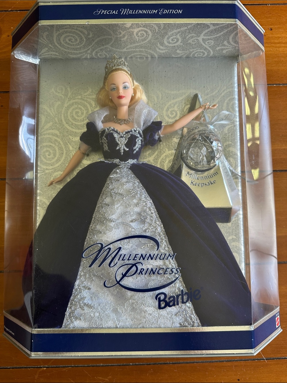 Vintage Barbie Millennium Princess Doll in Navy & Silver